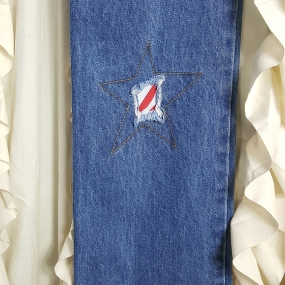 Vintage Tommy Hilfiger Star Release Hem Bootleg Jeans Rare 90s Y2K Size 29 - Picture 7 of 8